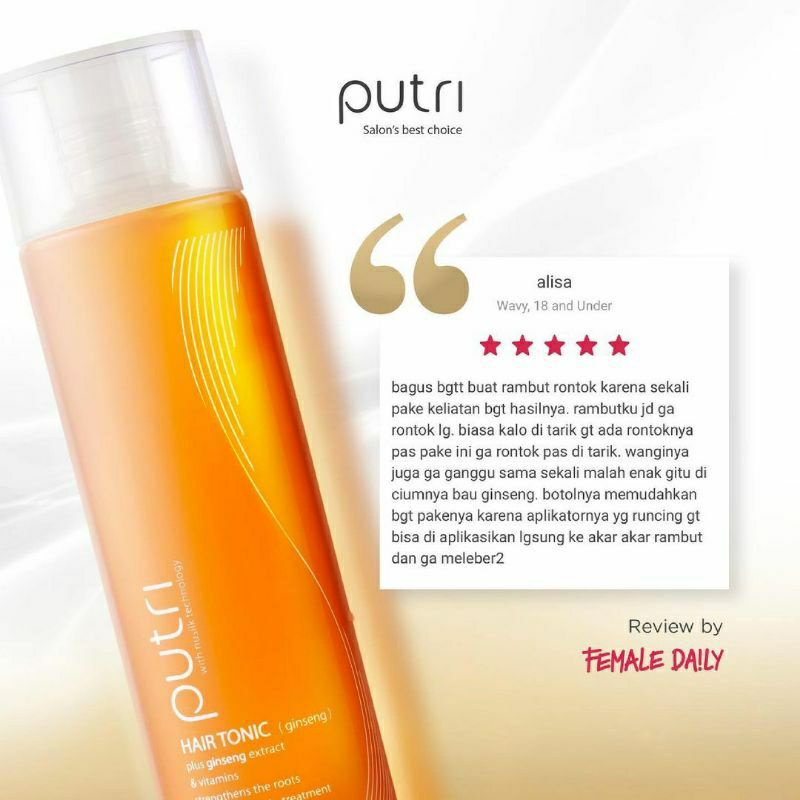 PUTRI Hair Tonic | Pure Clean Shampoo 200ml | By Wardah