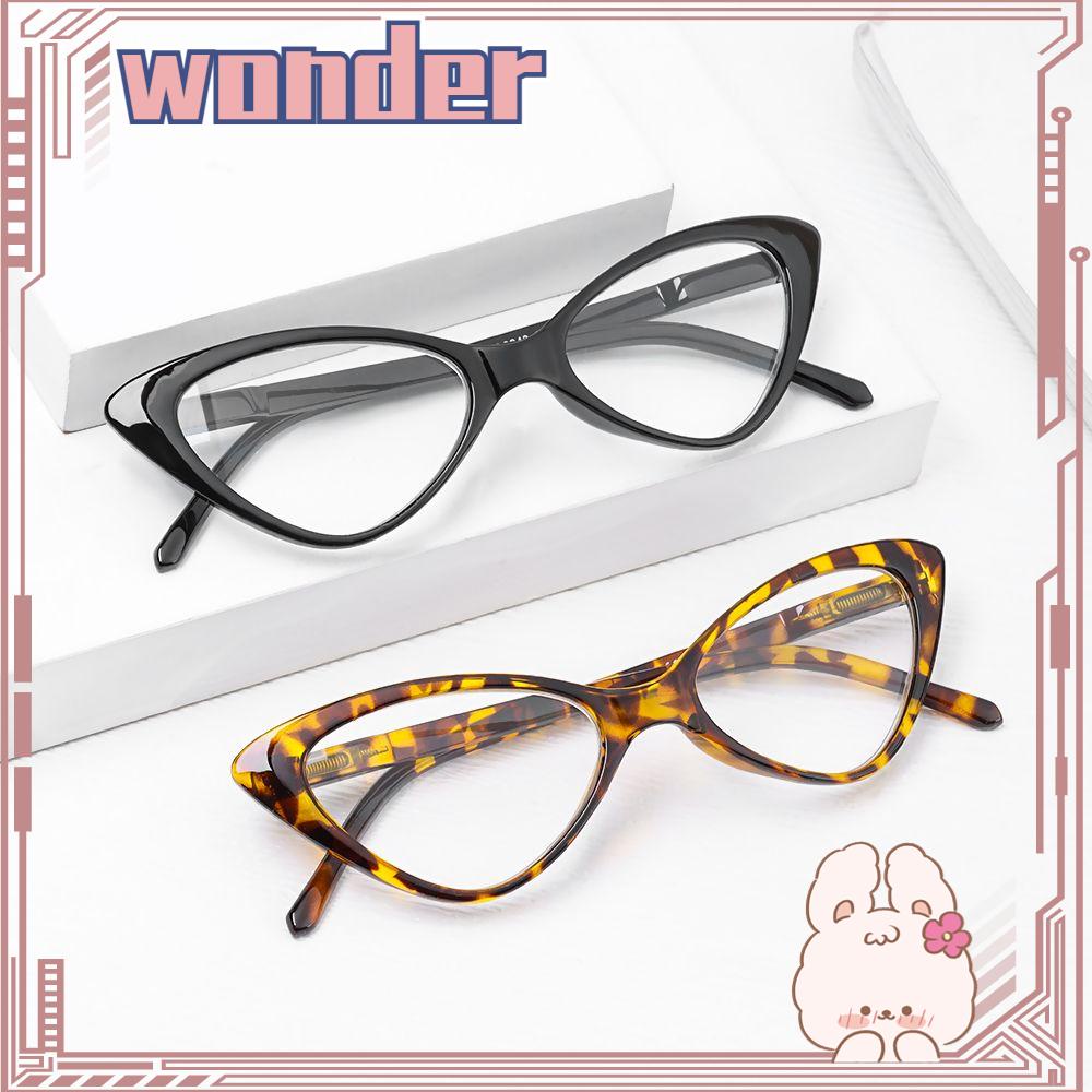 Wonder Cat Eyes Kacamata Presbyopia Fashion Lensa HD Bening Lensa Bening Ultra-Ringan