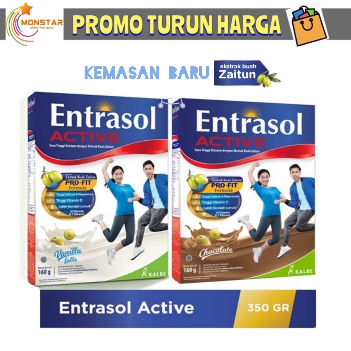 

Promo Terjangkau ~ Entrasol Active 360 gr Vanila coklat moccacino - coklat 350gr