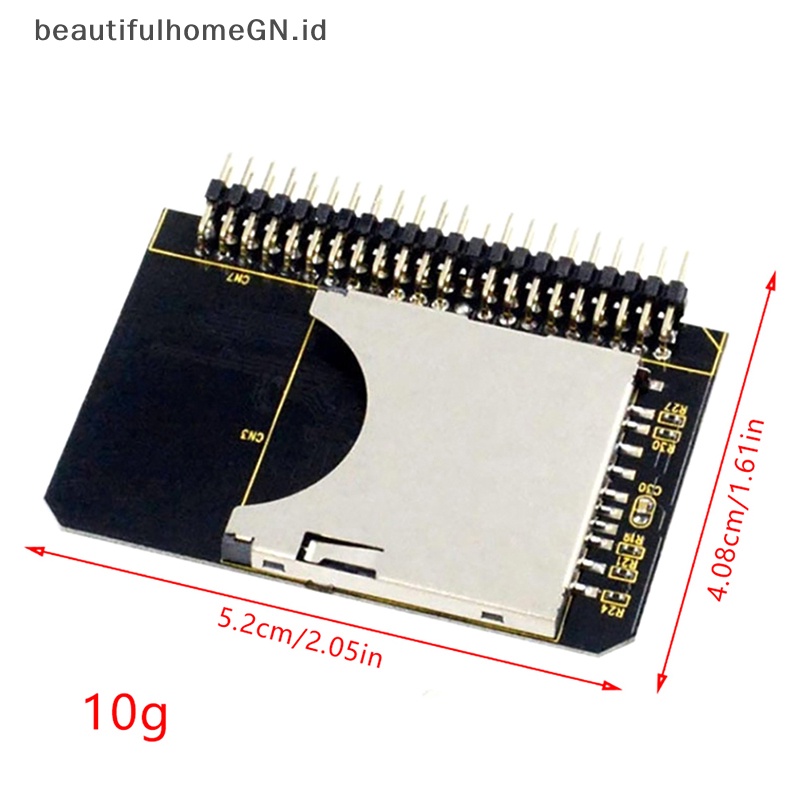 {Cantik} Adaptor SD to IDE 2.5&quot; 44pin SDHC/SDXC/MMC to IDE 2.5 inch 44pin Male Converter~