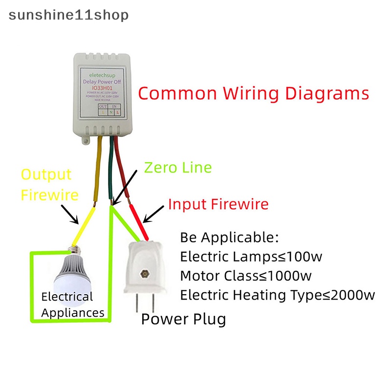 Sho Timer Relay Adjustable Putus Delay Controller AC 110V 220V Power N