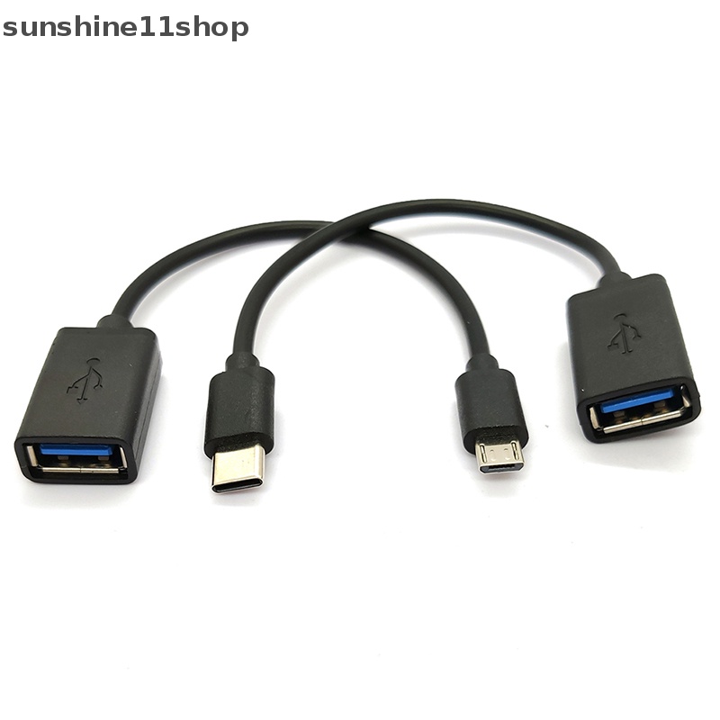 Sho Adaptor USB C Ke USB Kualitas Tinggi Tipe C OTG Kabel Ekstensi USB C Male To USB 2.0 A Female Cable Adapter Untuk Pembaca Kartu Telepon N