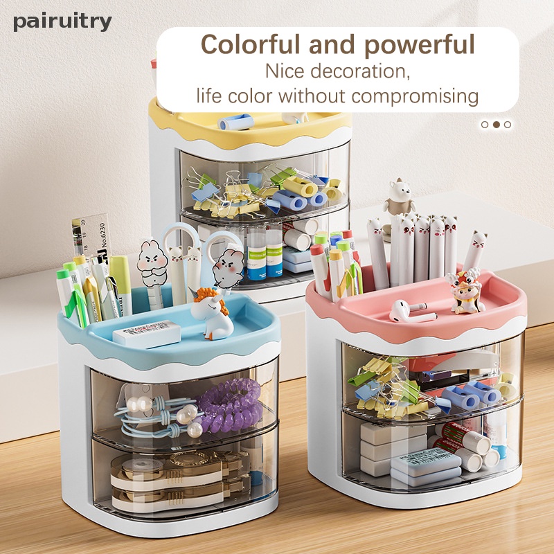 Prt Praktis Multifungsi Desk Organizer Tempat Pulpen Rak Penyimpanan Kosmetik PRT