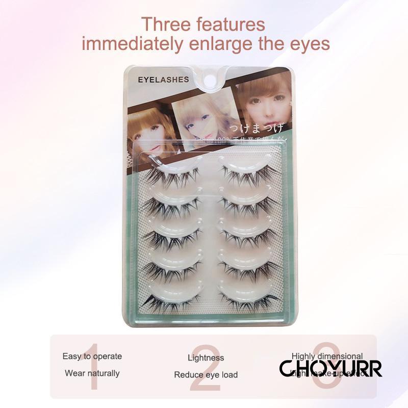 【COD】5 Pasang Bulu Mata Palsu Cat Eyes Premium Fairy Eyelashes Douyin Eyelashes  Extension-CH