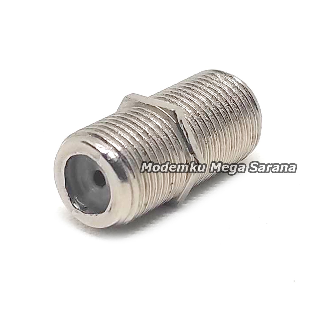 Konektor I Sambungan Jack F Drat Kabel Antena TV Parabola Female ke Female F Connector Adapter