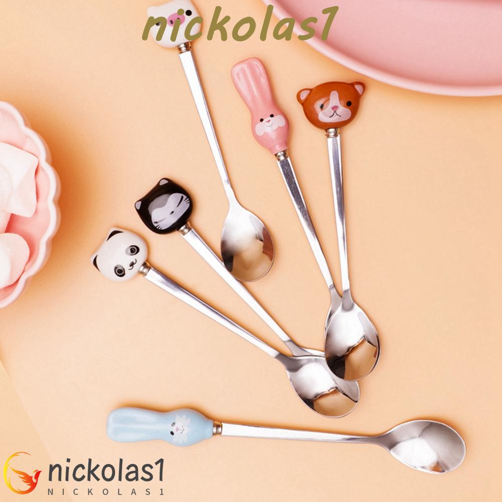 Nickolas1 Sendok Kopi Animals Dog Scoop Dapur Aduk Kelinci Panda Alat Makan