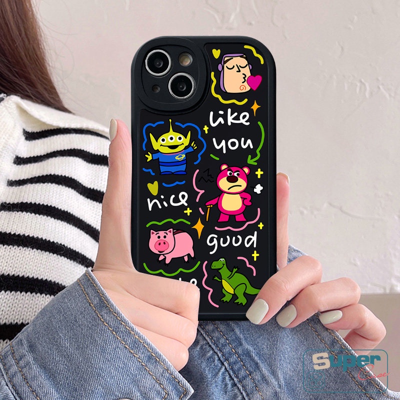 Case Bears Manyo Strawberry Lucu Untuk Infinix Note 8 Hot 11 10T 10 Lite 10s 11s Smart 6 5 Hot 11s 10s 10 10T 11 9 Play Bermain Kartun Alien Toy Story Pig Buzz Lightyear Lembut Tpu Penutup Belakang