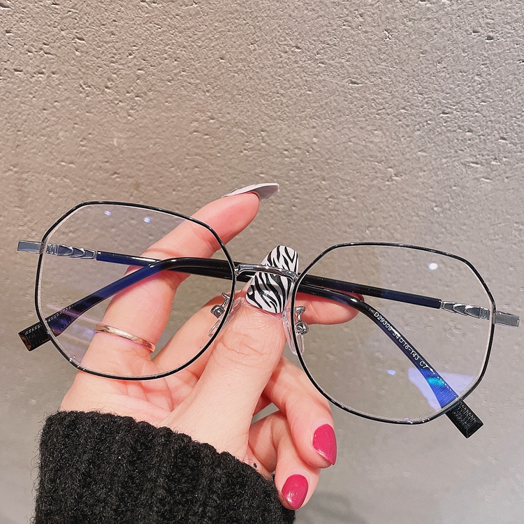 Viendo Kacamata Minus Photocromic Anti Radiasi Blueray Wanita Pria Cowok Frame 2 in 1 Bluecromic Potocromic Antiradiasi Kecamata Besi Besar Sinar Matahari UV400 Kaca Mata Optik komputer Hp-3