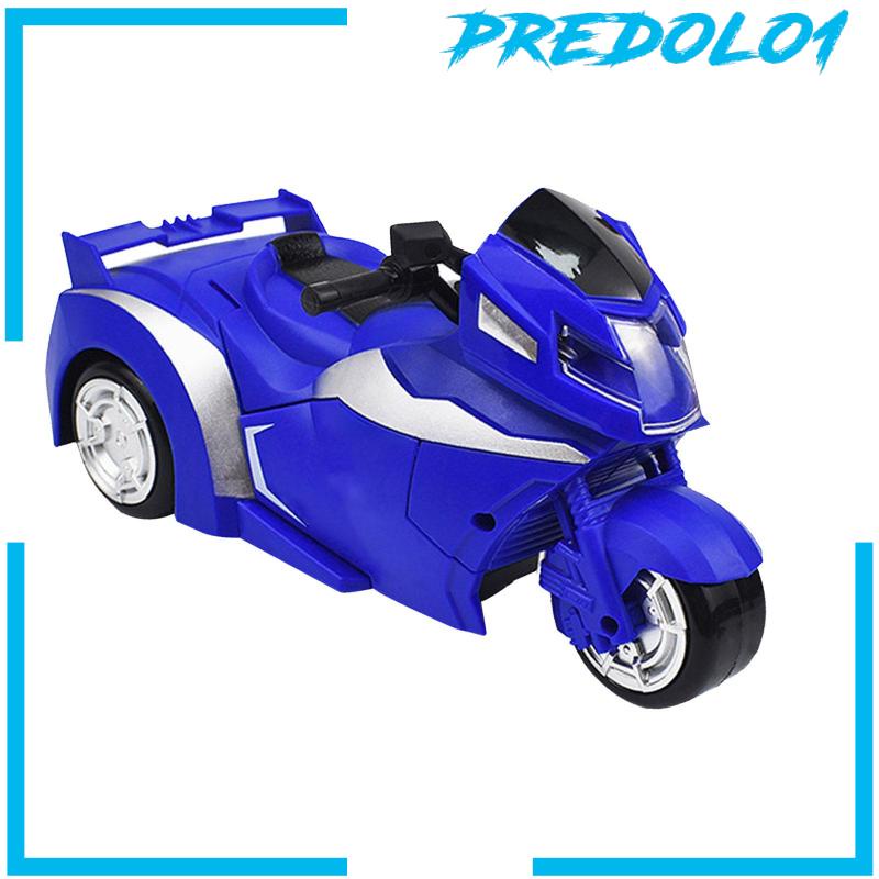 [Predolo1] Action Figure Transformable Motor Transforming Vehicles Playset Untuk Anak