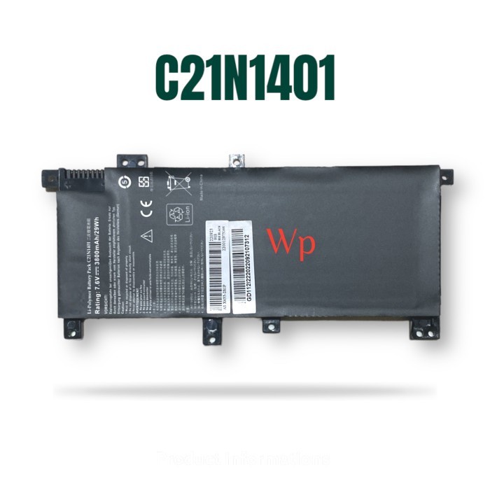 Baterai Laptop ASUS C21N1401 X454W X454WA X454Y X454YA X454L X454LA