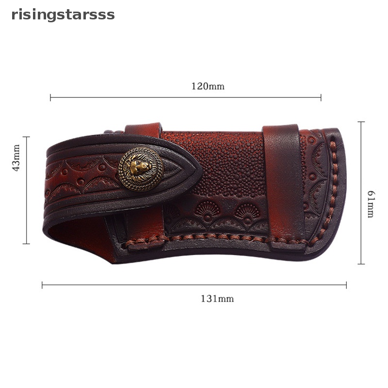 Rsid Span-new Zhipu Ukir leather case head layer Sapi Lipat case Sarung Jelly