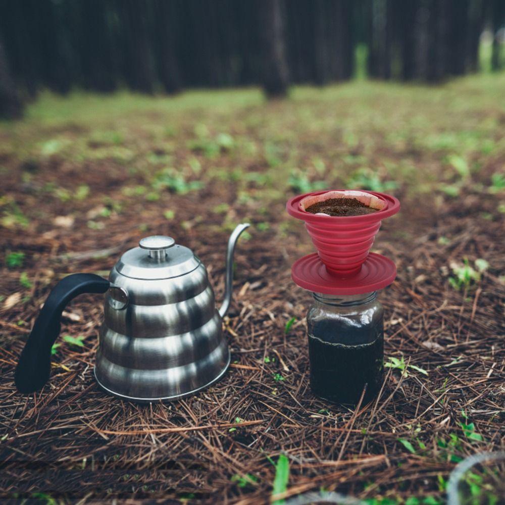 [Elegan] Corong Kopi Kreatif Collapsible Silicone Outdoor Aksesoris Dapur Home Coffee Dripper Filter