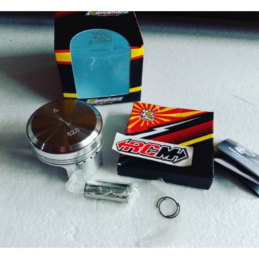 PISTON SEKER SEHER KIT SET UK 62 MM 62MM PIN PEN 15 TYPE HI COM DOME MIO DLL ORI ORIGINAL KAWAHARA RACING ASLI