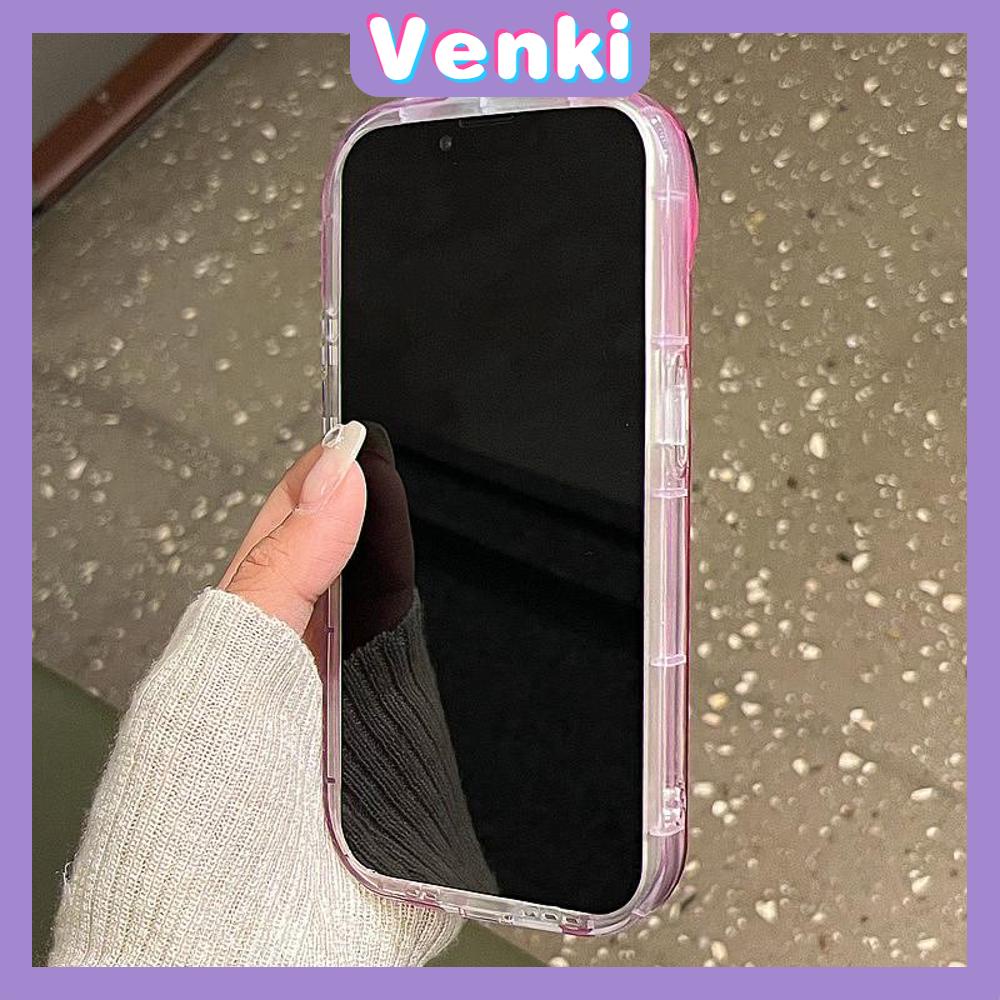 VENKI - Untuk iPhone 11 iPhone Case Laser Reflektif Bening Phone Case TPU Soft Shockproof Airbag Case Hitam Hati Kompatibel dengan iPhone 14 13 Pro Max 12 Pro Max XR 7 8PLus