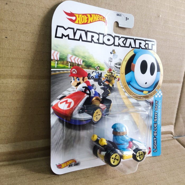 Hotwheels Mario Kart Light Blue Shy Guy Standard Kart