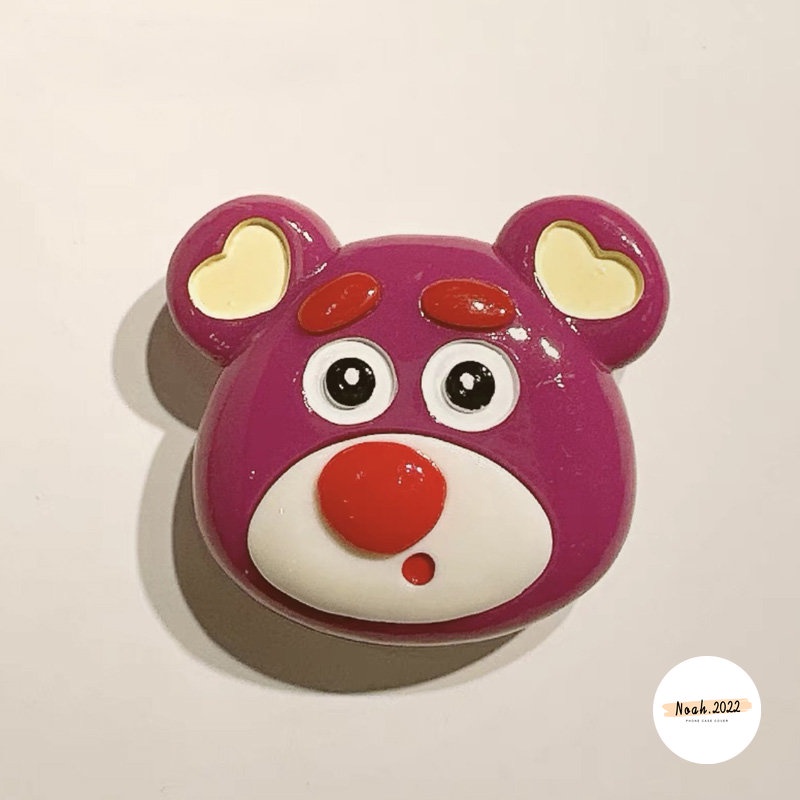 3d DIY Cute Strawberry Bear Manyo Winnie The Pooh Phone Grip Glossy Braket Lipat Kartun Melody Kuromi Indah Pochacco Kucing Lucu Puppy Universal Scalable Phone Stand Holder