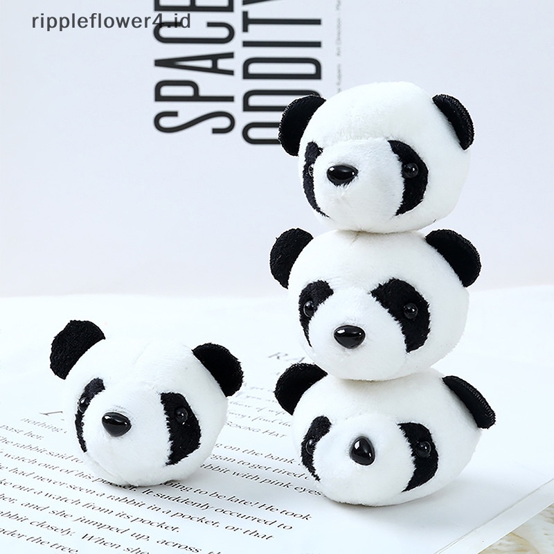 {rippleflower4.id} Panda Bros Boneka Beruang Hewan Kartun Pin Berbulu Mewah Lucu Brooch Pin~