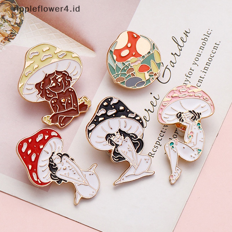 {rippleflower4.id} Kartun Gadis Bros Kerah Pin Vintage Deep Forest Maiden Di Ransel Badge~