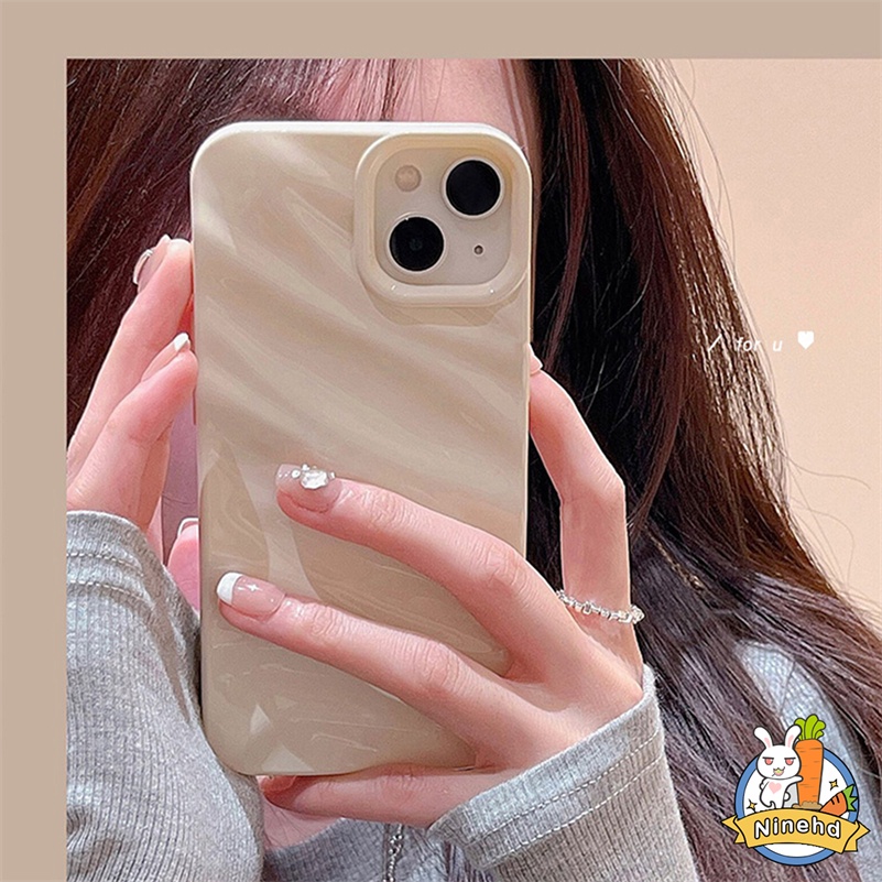Casing iPhone Motif Gelombang Lipit Mewah Kompatibel Untuk Iphone14 13 12 11 Pro Max X Xr Xs Max 8 7 6 6s Plus SE 2020kualitas Tinggi Casing Ponsel Tpu Lembut Shockproof Case Sarung Handphone