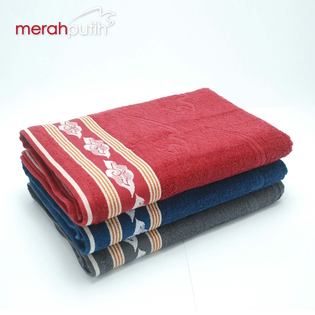 Handuk Mandi Dewasa Merah Putih MPN 736 by Terry Palmer ukuran 70 x 135 cm