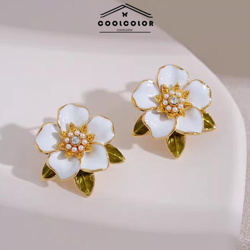 COD❤️Anting Tusuk Motif Bunga Gaya Korea Fashion Untuk Wanita- cl