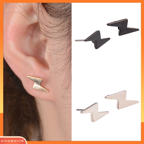 [WOD] Anting Petir Mini Punk Pria Wanita Fashion Alloy Ear Studs Hadiah Pesta