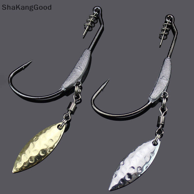 Kait Engkol Selip Payet Sendok Logam Menambah Berat Umpan Dengan Kunci Twist Barbed Hook Offset Hooks SKK
