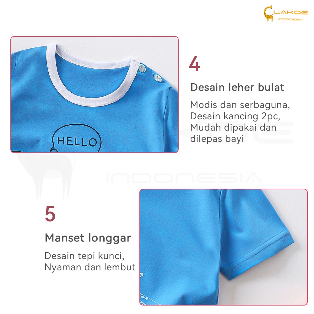 Lakoe 1-4 Tahun Baju Kaos Anak Lengan Pendek/Kaos Anak/T-shirt anak Motif Kartun