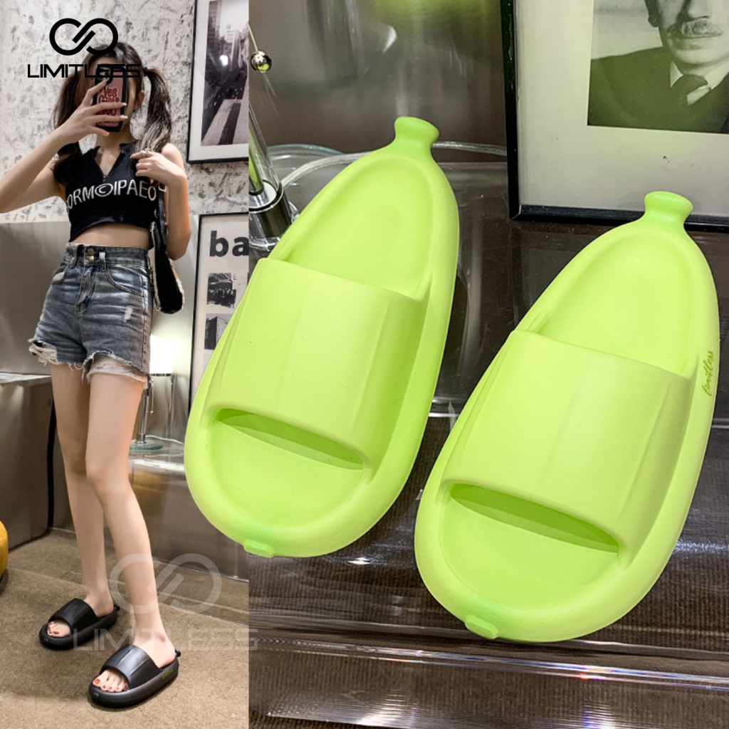 Sandal Pisang Wanita Rumah Santai Sendal Pisang Dewasa Kekinian Korea Jelly Terbaru 2023 - Sandal Banana Sandal pisang Dewasa