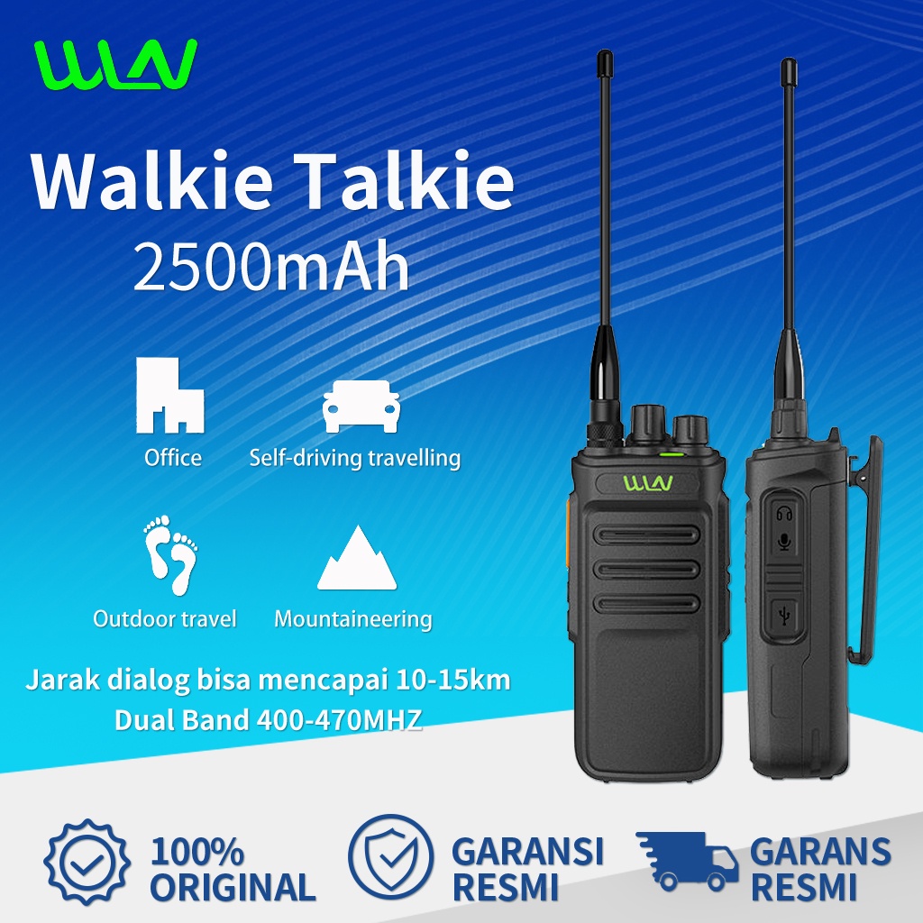 HT WLN C1000 Handy Talky Jarak Jauh 10km Walkie Talkie Power 10 watt Battery 2500Mah