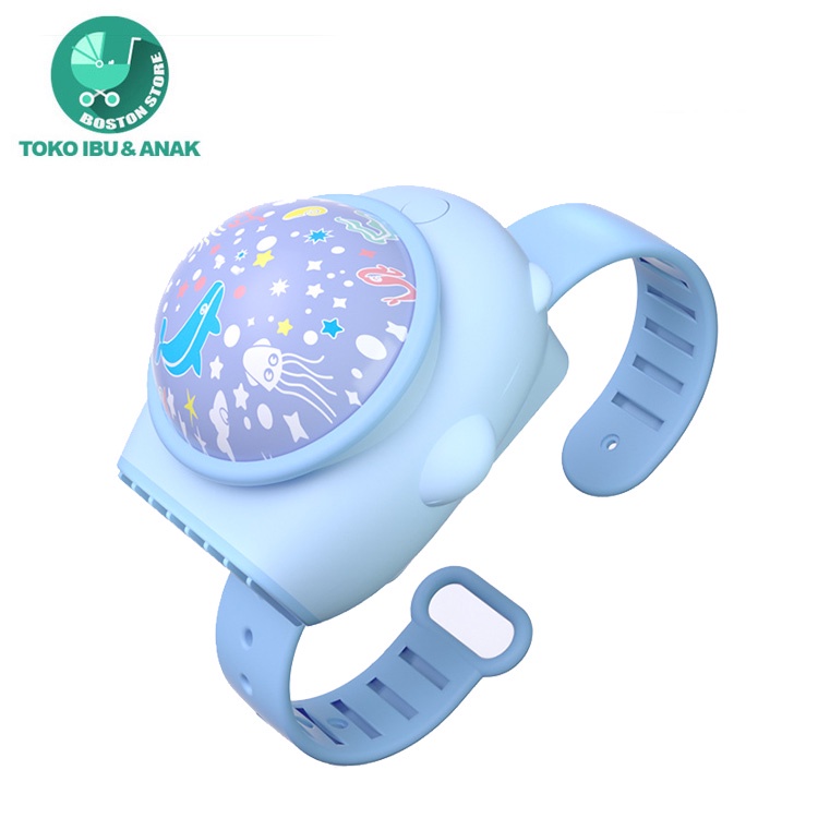 Bostonstore Kipas Angin Portable Gelang Fan Projector Listrik Kipas Mini Anak Anak / Kipas Angin Mini Bentuk Jam Tangan Portable/ Kipas Angin Tangan / Kipas Angin Tangan Portable / Kipas Angin Tangan Mini / Kipas Angin Tangan Karakter / Kipas Angin