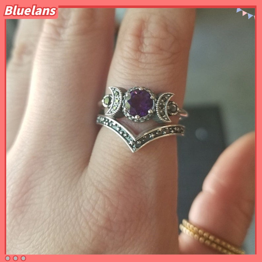 [BLS] Cincin Jari Lady Hecate Style Indah 2warna Berlian Imitasi Cincin Perempuan Untuk Pernikahan