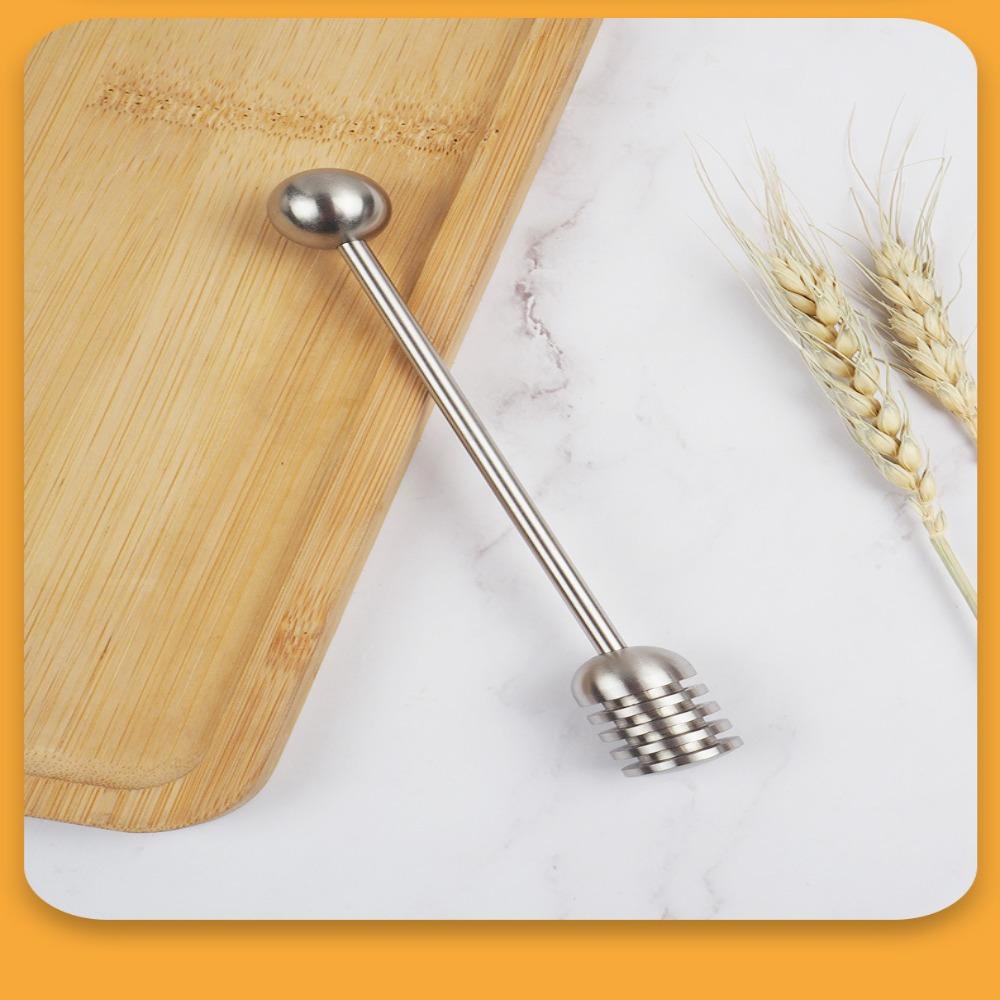TOP 2pcs Stik Honey Dipper Gerimis Honey Honey Wand Server Alat Pencampur Sendok Madu Pengaduk Sirup Gayung
