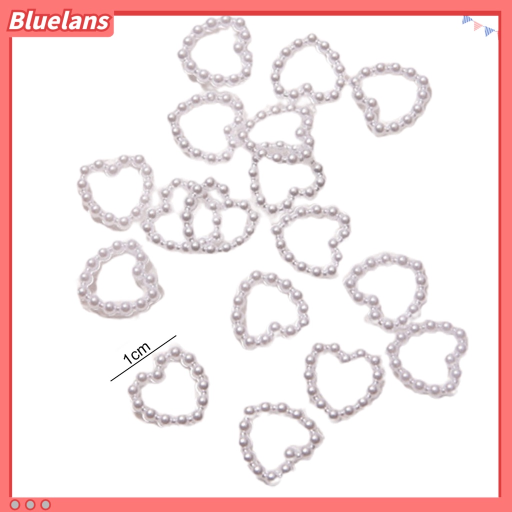 [BLM] 50pcs Kuku Jantung Dekorasi Gloss Tiga Dimensi Tidak Luntur Desain Berongga DIY Kuku Mutiara Imitasi Pesona Manikur Desain Manicure Store Supply