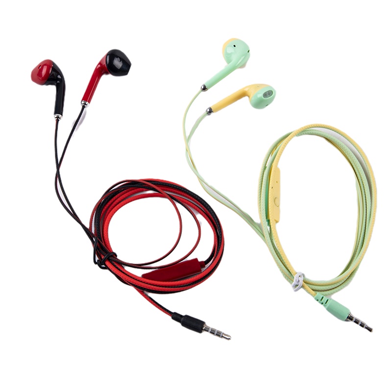 GOS -I405- Headset Macaron U24 - Headset Kabel Dua Warna Earphone - Earphones Two Tone Color Hifi Stereo Extra Bass