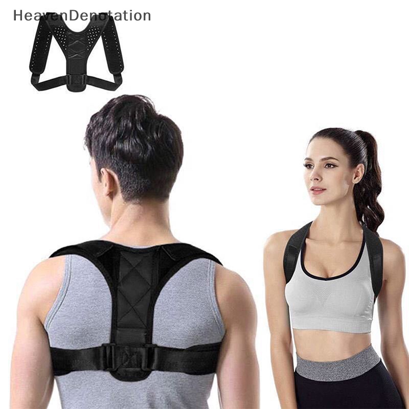 [HeavenDenotation] Adjustable Unisex Back Brace Support Invisible Shoulder Posture Corrector Belt HDV