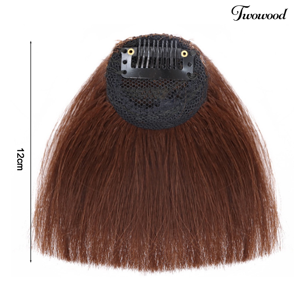 Twowood Wig Breathable Halus Serat Suhu Tinggi Tumpul Depan Fringe Wig Untuk Anak Perempuan