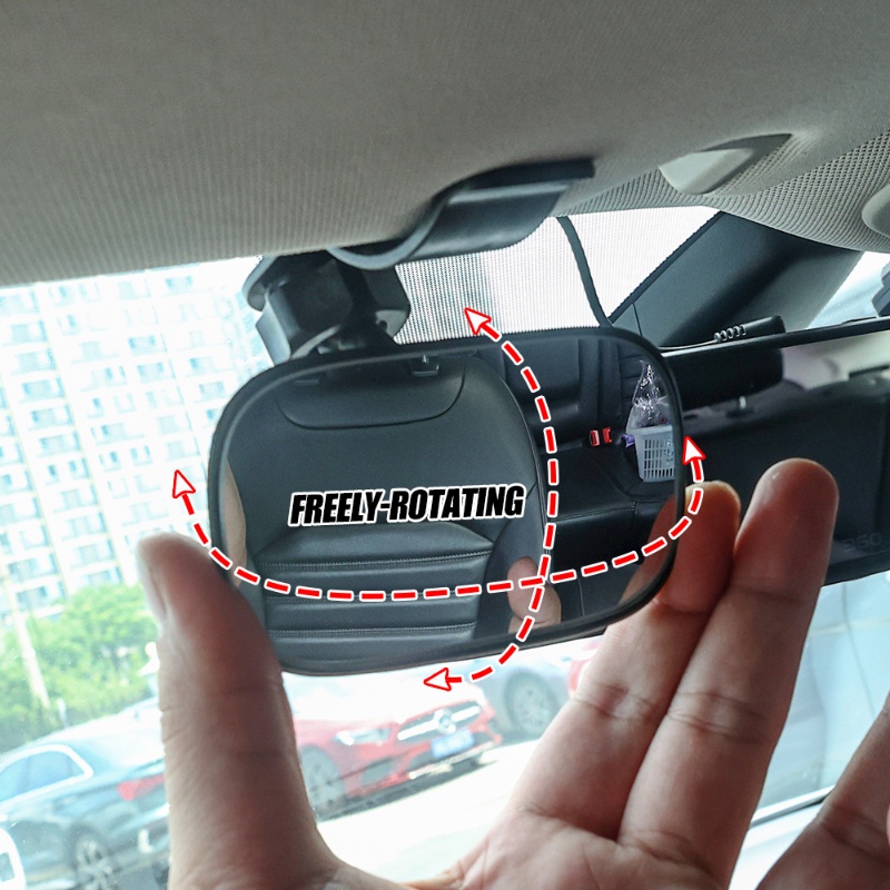 1pc Kaca Spion Mobil Sun Visor Portabel Dipasang Spion Pengaman Anak Clip-on Otomotif Yang Dapat Dilepas/ Aksesoris Internal Kendaraan Universal