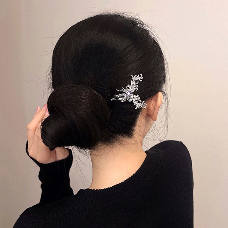 Vintage Logam Cair Kupu-Kupu Rambut Stik Untuk Wanita Rambut Garpu Sumpit Rambut Hairpin Woman Jewelry Hair Clip Aksesoris