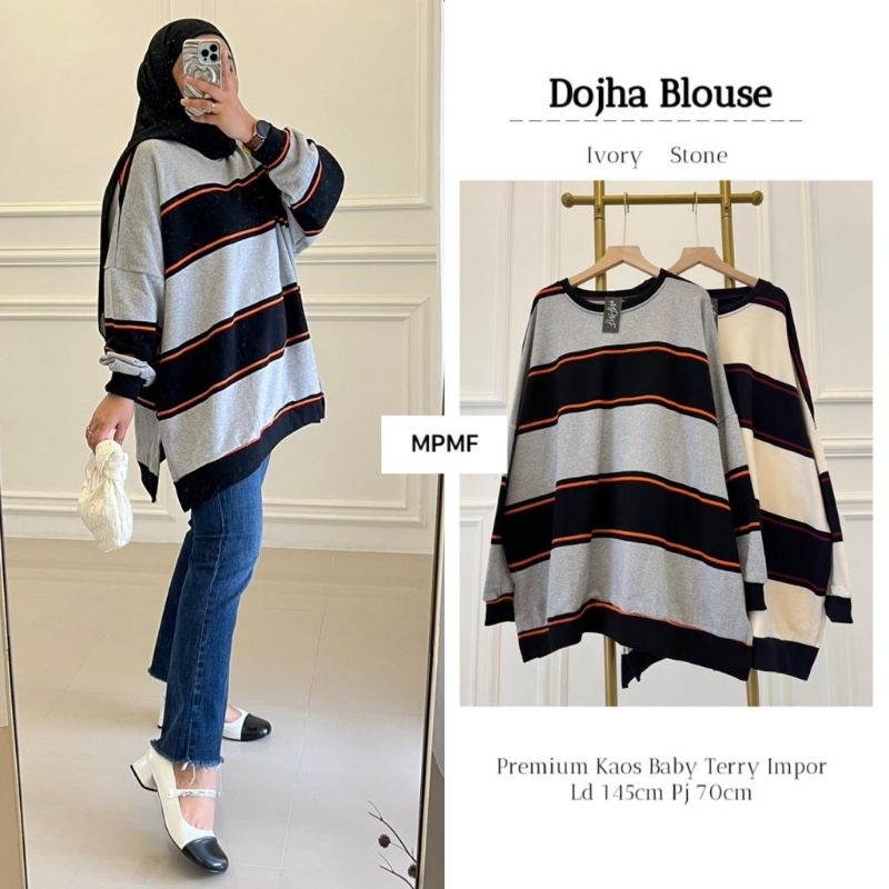 DOJHA BLOUSE ORI MPMF | Premium kaos babyterry Import