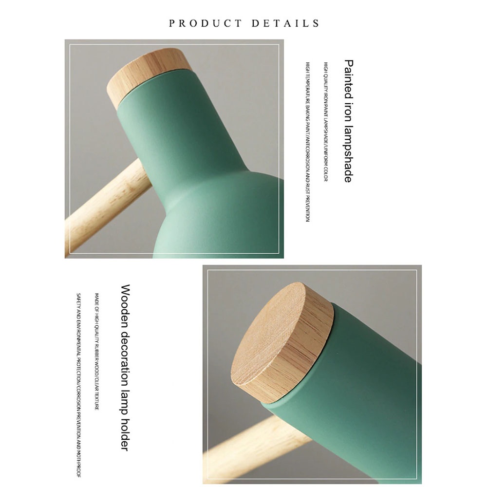 Pookin Lampu Meja Belajar LED Model Nordic Wooden Art 12W 3 in 1 Color - PK407