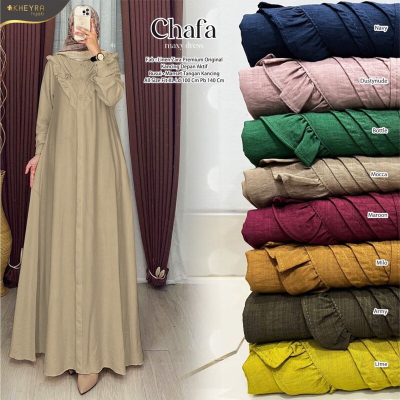 CHAFA DRESS ORI KHEYRA | Ld100 Linen Zara Premium