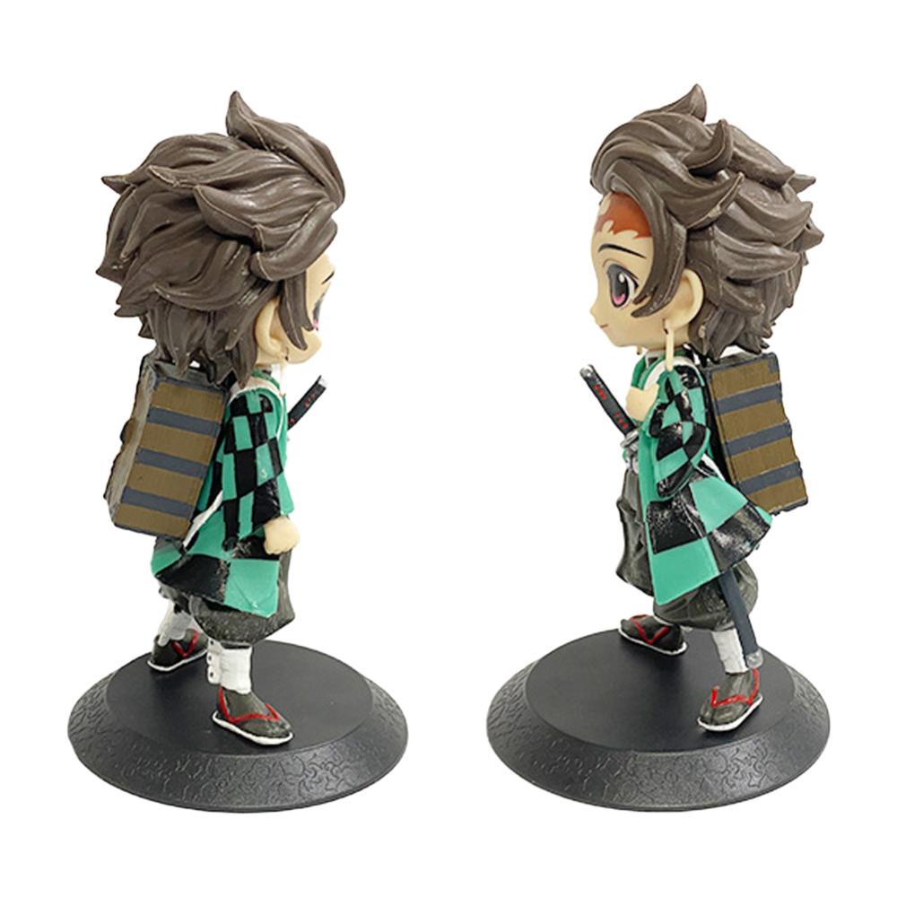 Timekey Chibi Versi Anime Demon Slayer Action Figure Miniatur Patung Model Kimetsu No Yaiba Boneka Tanjirou Nezuko Kyoujurou Giyuu C6P1