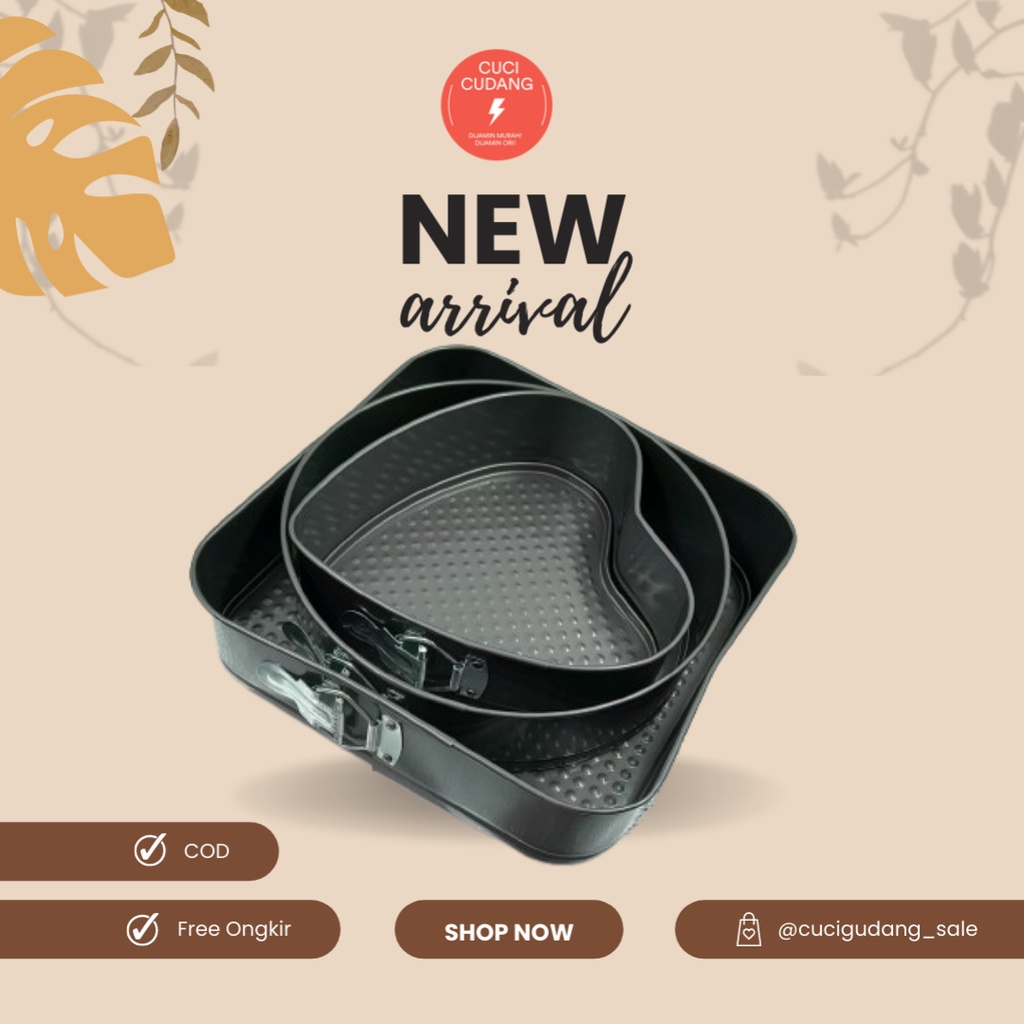 HM Cake Mould Loyang Bongkar Pasang Isi 3 Pcs