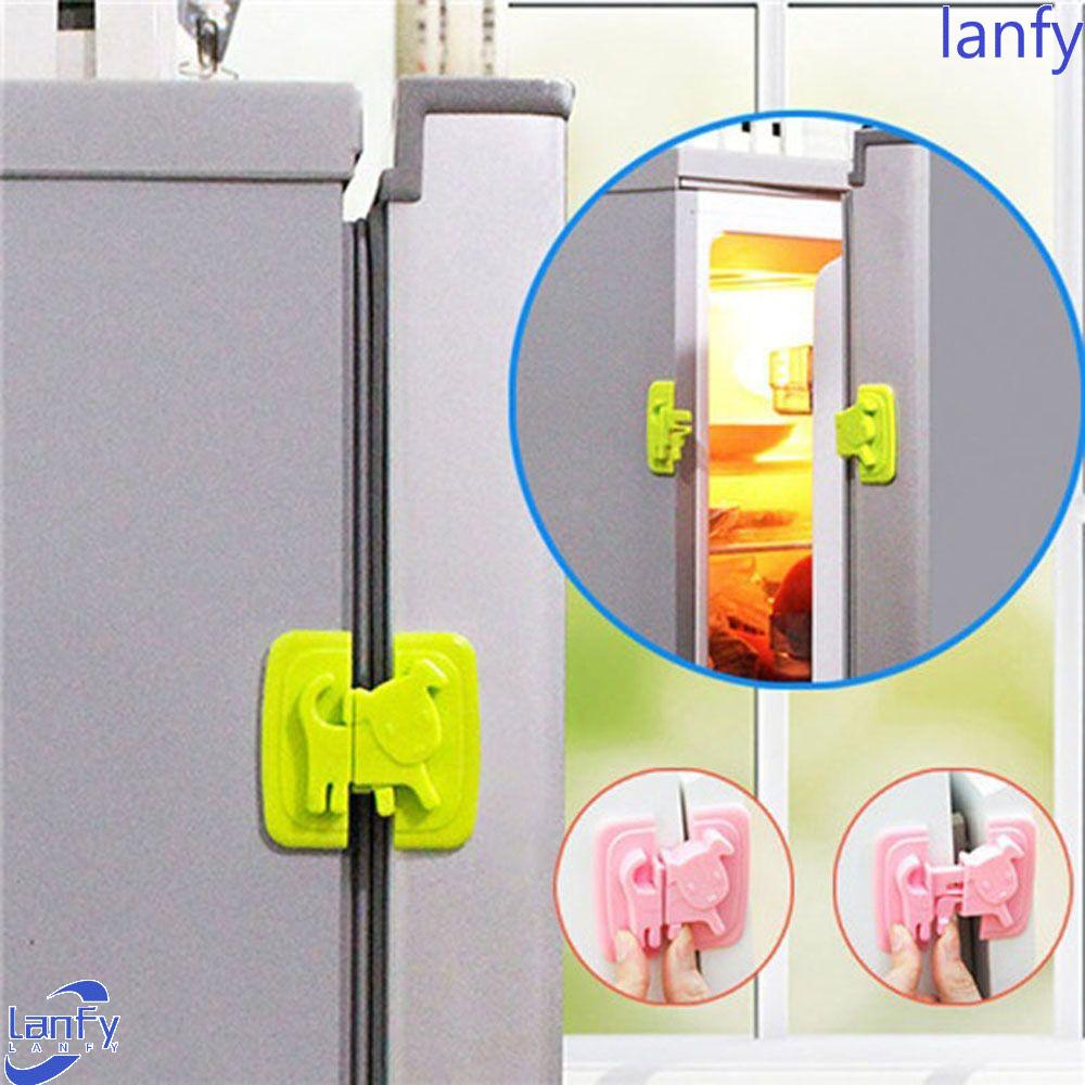 Lanfy Kunci Pengaman Lemari Brankas Perekat Lucu Kabinet Anak Perlindungan Pintu Kulkas Lock Untuk Bayi