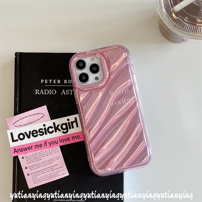 IPHONE Case Kompatibel Untuk Iphone7 8 6 6S Plus 11 13 12 14 Pro MAX 7Plus XR X XS MAX SE 2020 Fantasi Mutiara Shell 3D Stereo Korgasi Kreatif Huruf Sederhanamewah Kartu Laser Soft Cover