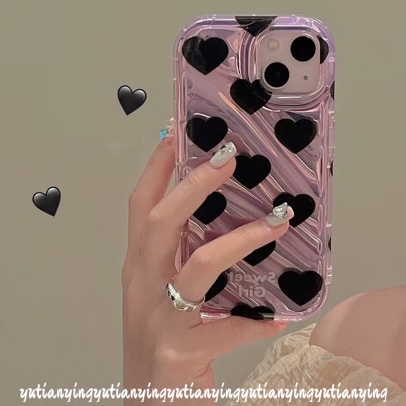 Cinta Hati Bintang Kartu Laser Case Kompatibel Untuk IPhone XR X XS Max 7Plus 11 13 12 14 Pro Max 7 6S 6 8 Plus SE 2020 Kreatif 3D Stereo Korgasi Fantasi Pohon Kelapa Soft Cover