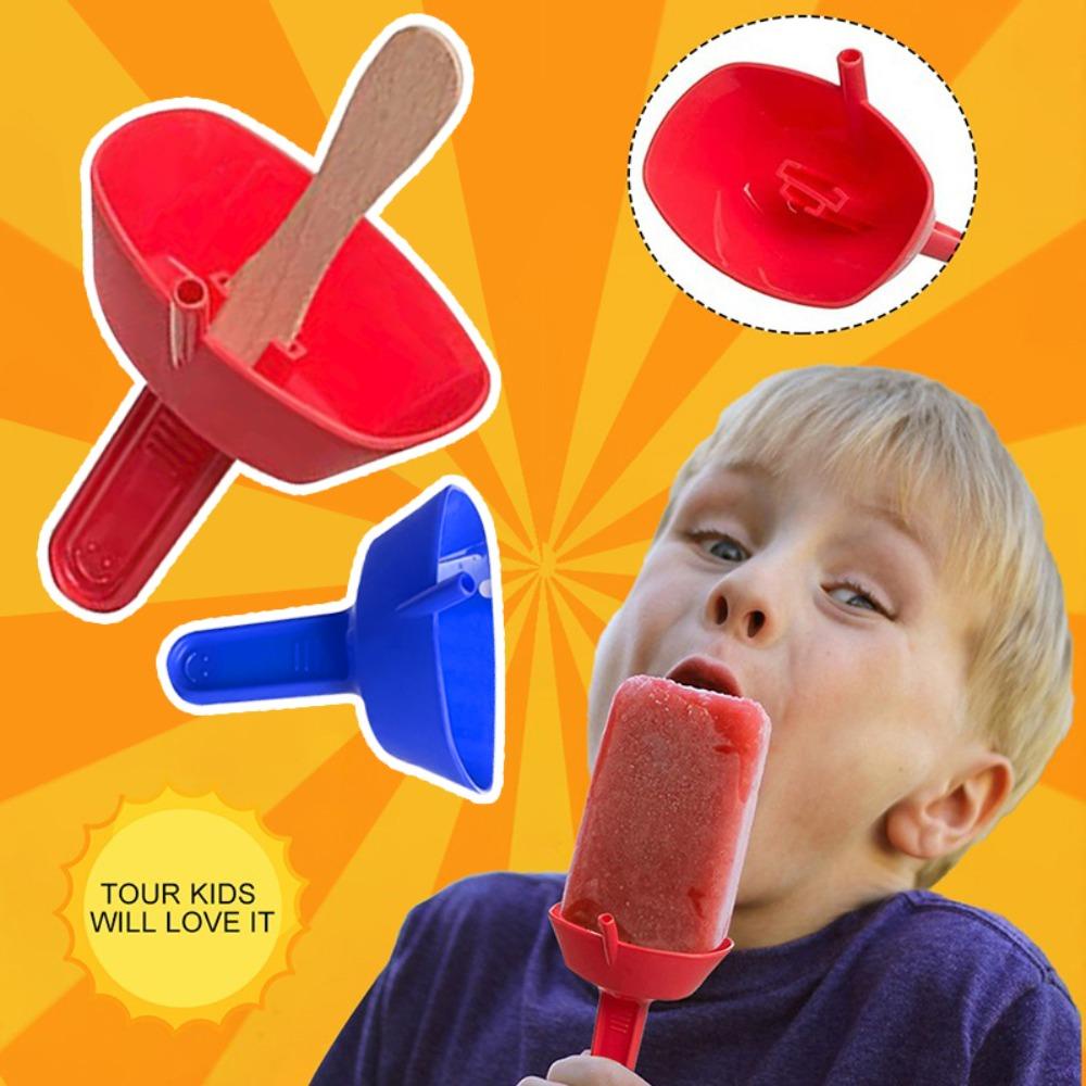 [Elegan] Rak Es Loli Gaya Kartun Bebas Tetes Anti Tumpah Warna Soild Dengan Sedotan Anti-Netes Tray Ice Pop Rack Untuk Anak-Anak Anti Kotor Mess Pembekuan