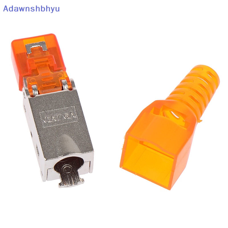 Konektor Adapter Eterna Adhyu Cat6A Rj45 Tanpa Alat Crimping Terlindung Kepala Kristal ID