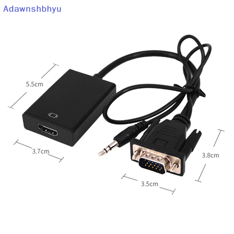 Adhyu Full HD 1080P VGA to HDMI-compatible Converter Adapter Kabel Dengan Output Audio VGA HD Adapter Untuk PC laptop Ke HDTV Proyektor ID